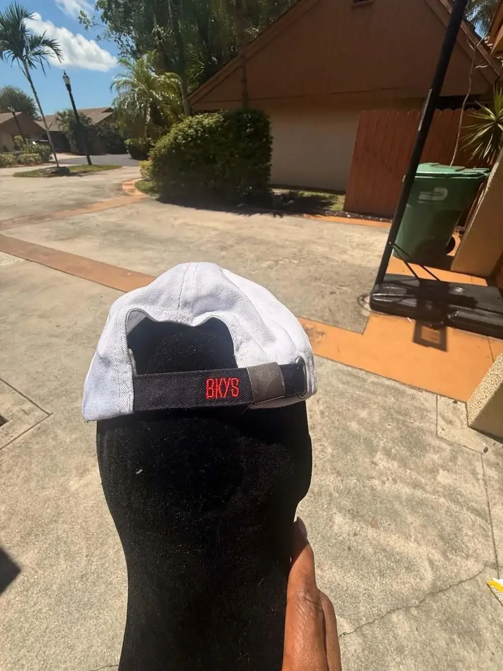 BKYS Lucky Charm Adjustable Strapback Hat White Red Bunny